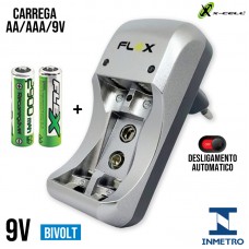 Carregador de Pilhas/Baterias com 2 pilhas AA2900 FX-C17-2P X-Cell